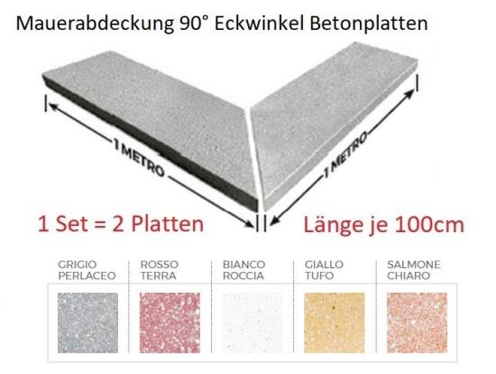 flache Mauer Abdeckplatte Eckwinkel